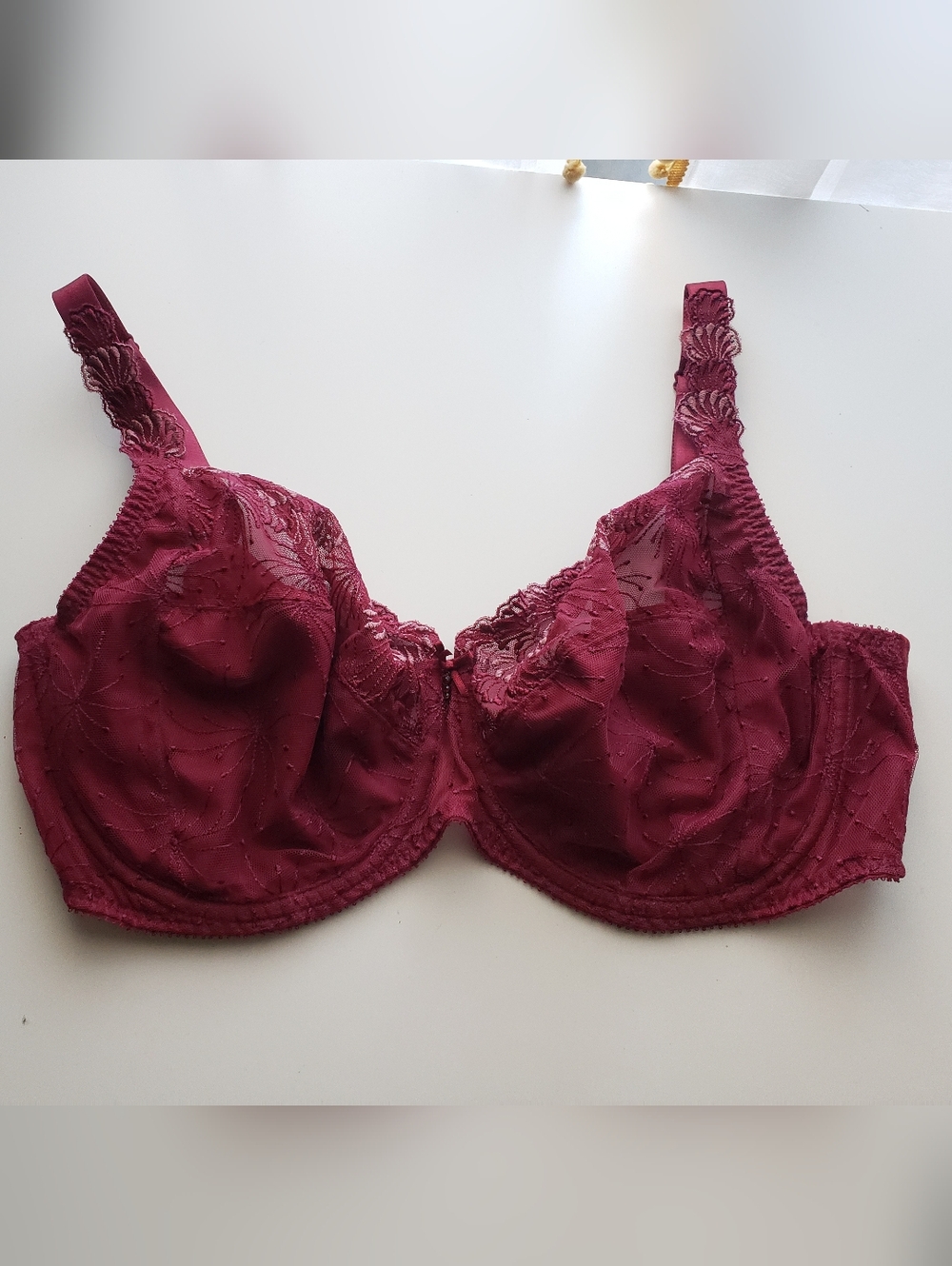 Chantelle Burgundy Lace Underwire Bra